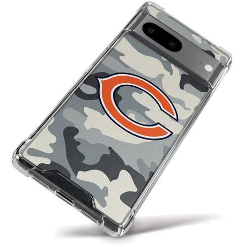 NFL Chicago Bears Camo Google Pixel 8a Clear Case